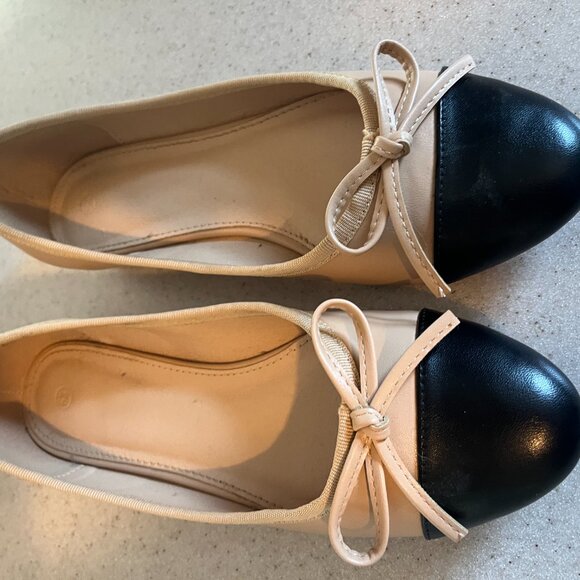 Cap Toe Flats - Picture 2 of 3